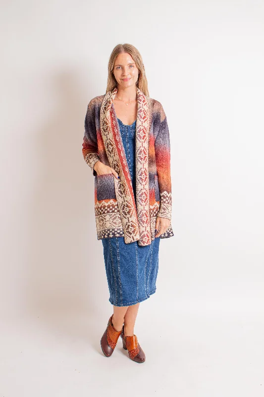 Enya Fall Colors Long Cardigan