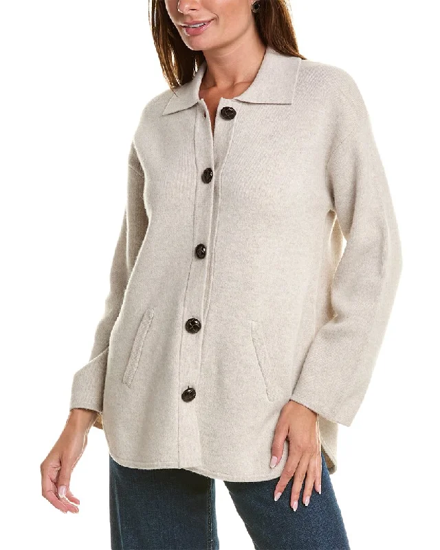 Alashan Cashmere Willow Button Wool Shacket