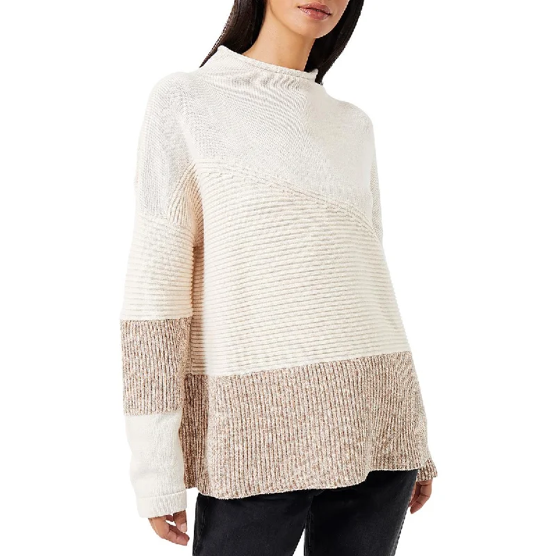 French Connection Womens Lotty Colorblock Knit Pullover Sweater