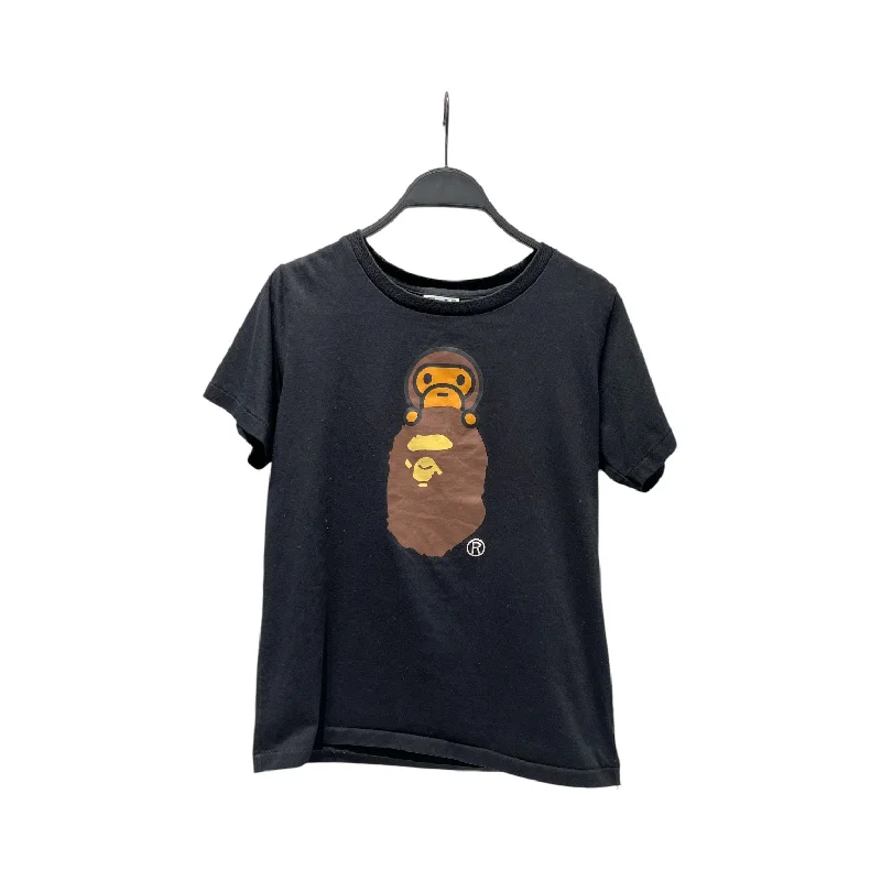 BAPE/T-Shirt/S/Cotton/BLK/