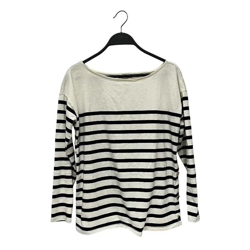 SEZANE/LS T-Shirt/XS/Stripe/Cotton/NVY/