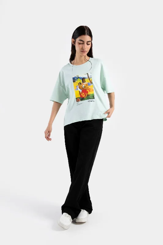 Gauguin's Art Graphic Cropped T-shirt