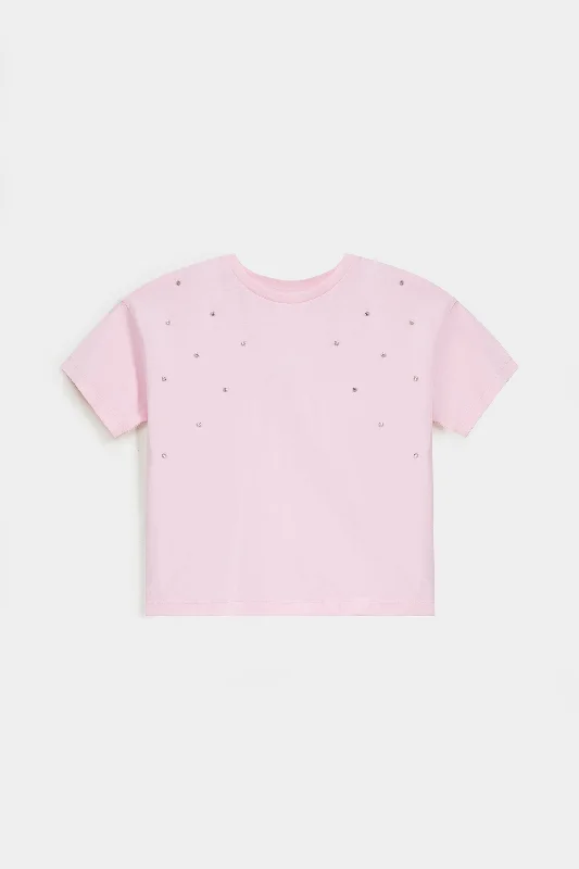 Basic T-shirt With Embellishment