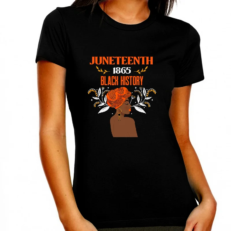 Juneteenth Black History T-shirt for Women Freedom Day Womens Black Pride Tee