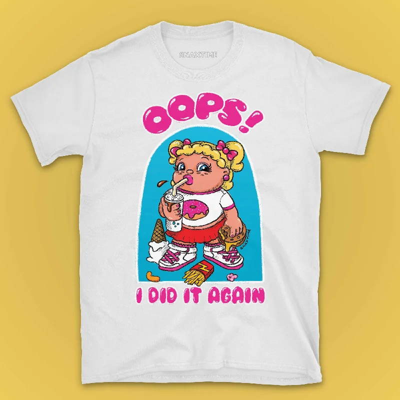 "Oops! I Did It Again" Junk Food Cartoon T-Shirt