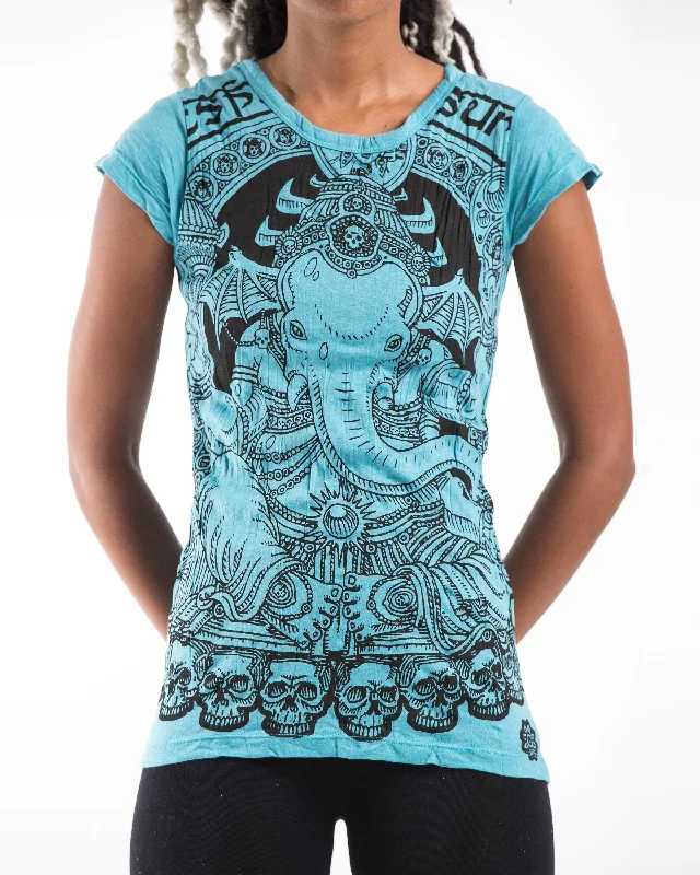 Womens Batman Ganesh T-Shirt in Turquoise