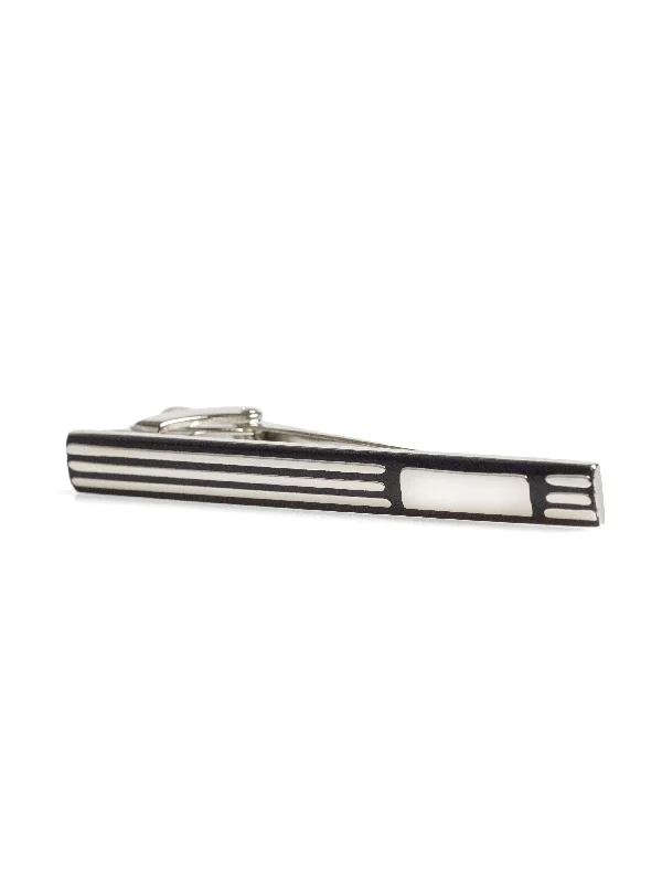 Tie Clip - Leo Stripes Black