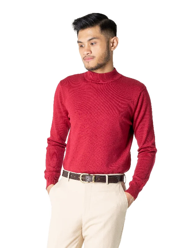 Turtleneck Sweater - Red