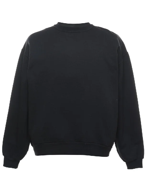 Black Classic Plain Sweatshirt - L