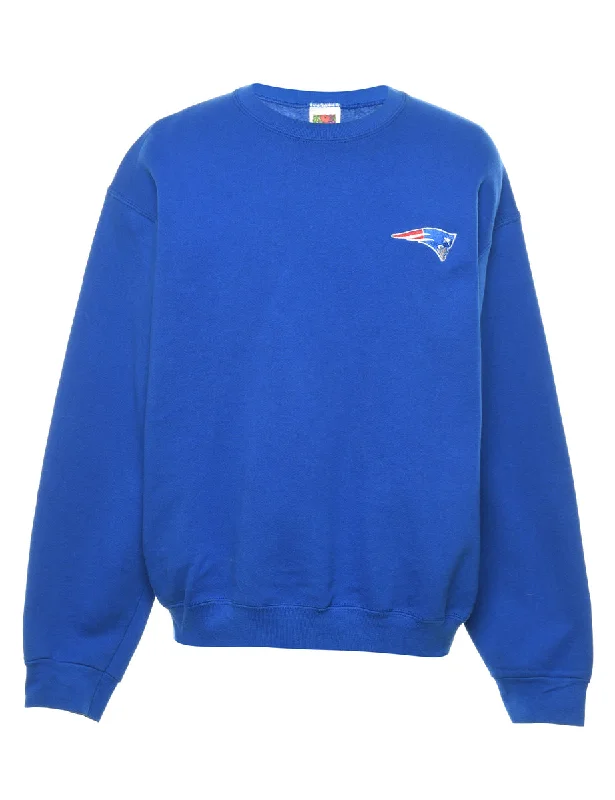 Blue Plain Sweatshirt - L