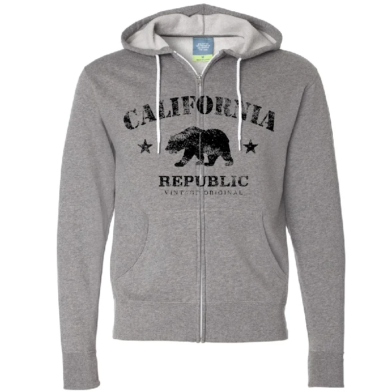 California Republic Vintage Original Zip-Up Hoodie