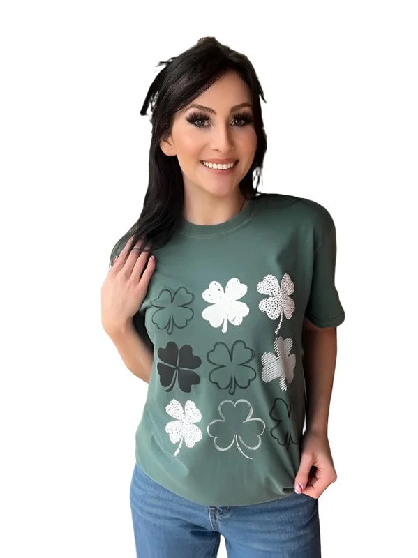 Women's Multi 4 Leaf Clover Tee Shirt