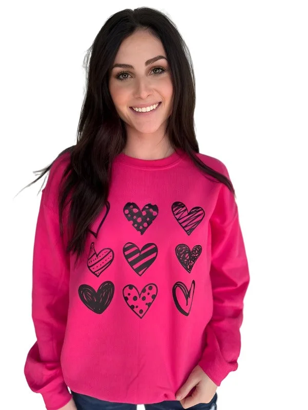 Multi Hearts Sweatshirt