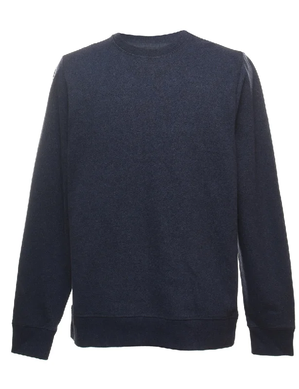 Navy Plain Sweatshirt - L