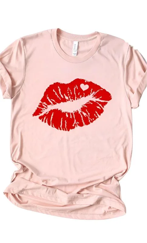 Red Lips Valentines Graphic Tee