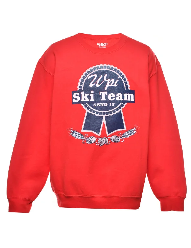 Ski Team Printed Sweatshirt - M