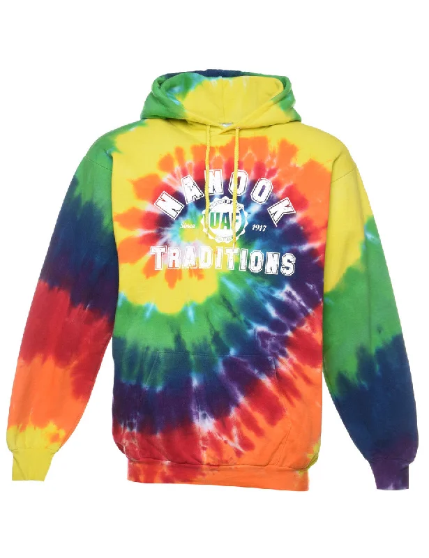 Tie-dye Multi-Colour Printed Hoodie - M