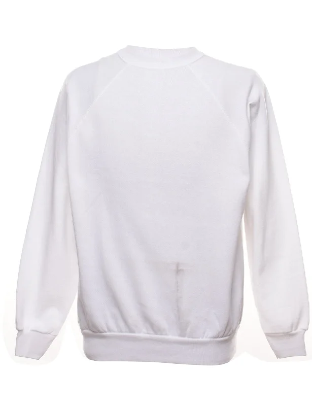 White Plain Sweatshirt - L