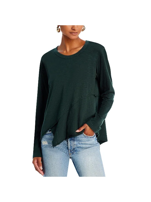 Womens Asymmetrical Layers Pullover Top