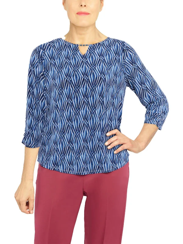 Womens Embellished Lon Pullover Top