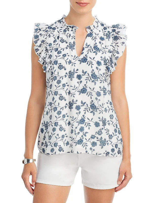 Womens Lining Floral Pullover Top