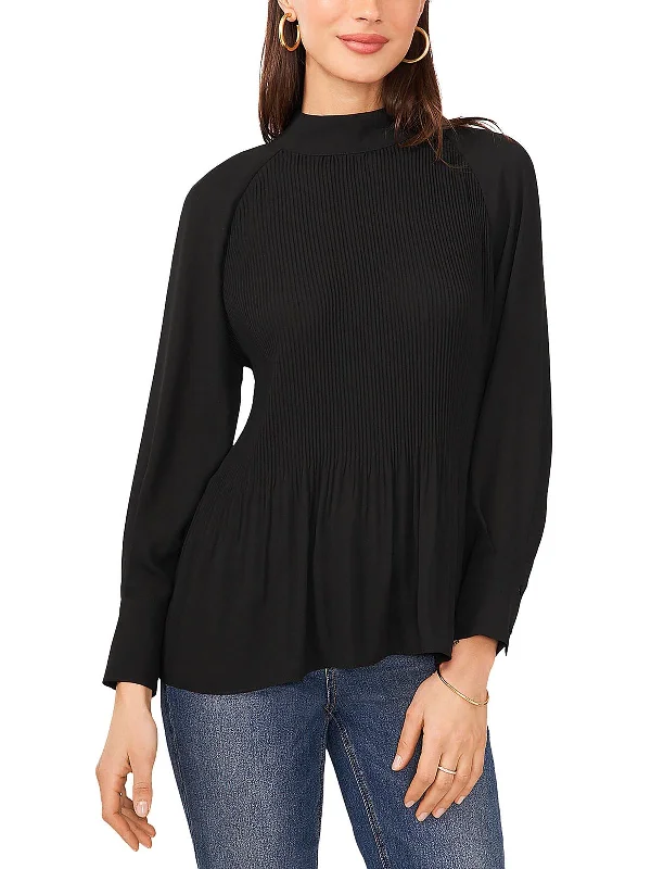 Womens Pleated Evening Wear Pullover Top