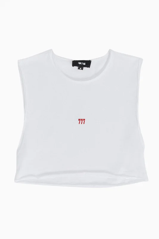 777 / Sleeveless Crop Tank Top