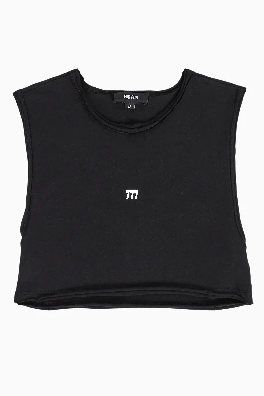 777 / Sleeveless Crop Tank Top