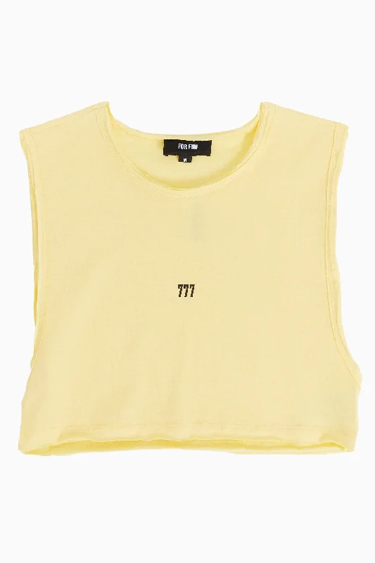 777 / Sleeveless Crop Tank Top