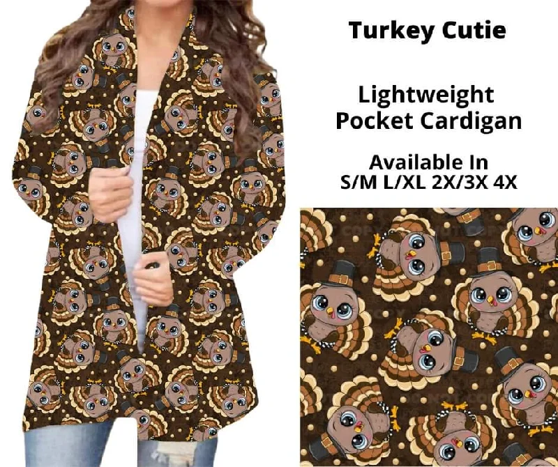 Turkey Cutie Pocket Cardigan