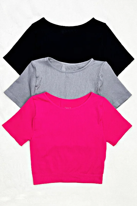 Forgotten Memories Ribbed Cropped Tee