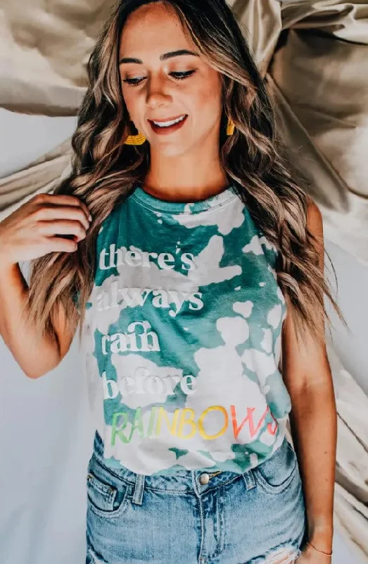 Rain Before Rainbows Tie Dye Graphic Tank